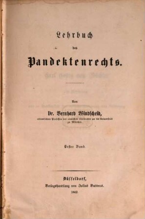 Lehrbuch des Pandektenrechts, 1