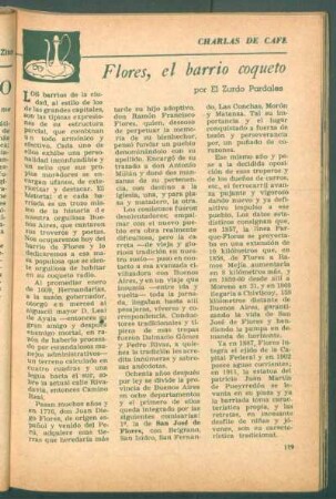 Flores, el barrio coqueto : Charlas de cafe