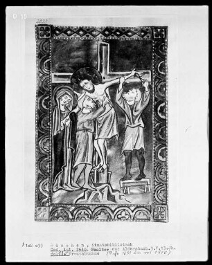 Psalter aus Aldersbach — Kreuzabnahme, Folio 11verso