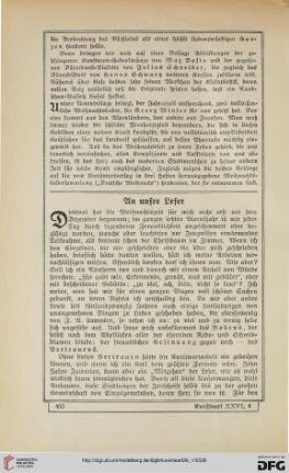 An unsre Leser