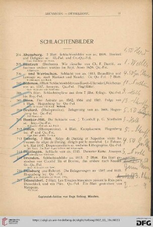 Schlachtenbilder (Nr. 204 - 275)