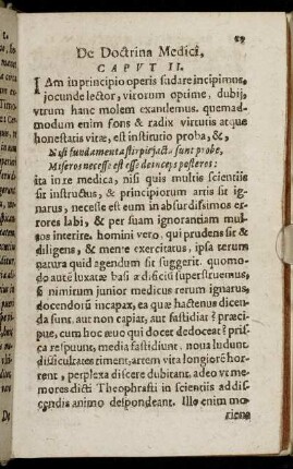 Caput II. De Doctrina Medici