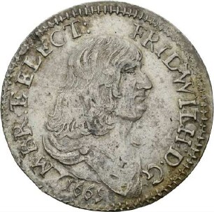 Dritteltaler des Kurfürsten Friedrich Wilhelm von Brandenburg , 1669