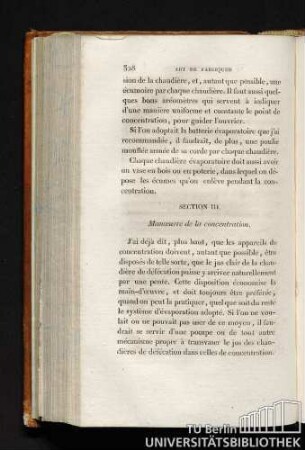 SECTIQN III. Manoeuvre de la concentration.