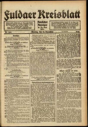 Ausgabe vom Montag, den 16. Dezember 1918.