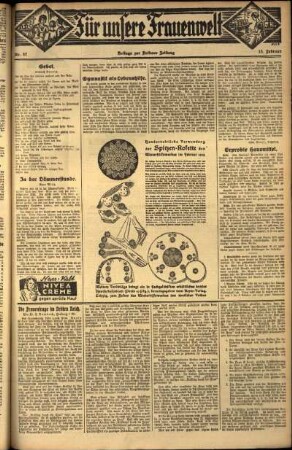 Zweite Ausgabe vom Donnerstag, den 15. Februar 1934.