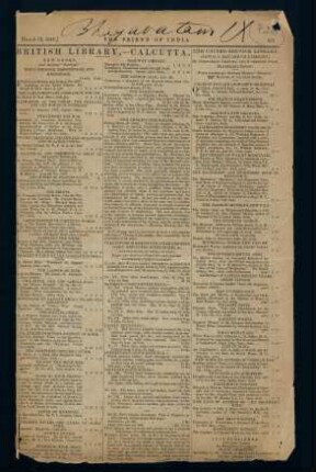 Pages of The Friend Of India