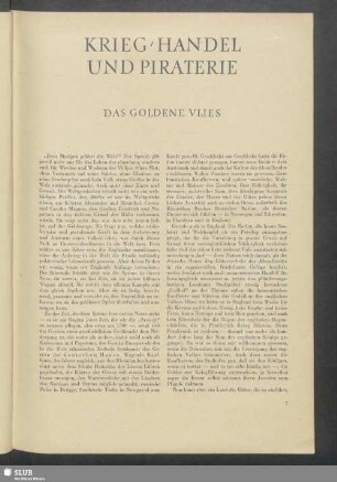 Krieg, Handel Und Piraterie