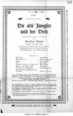 Die alte Jungfer und der Dieb
