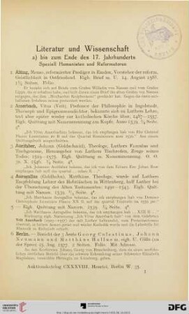 Literatur und Wissenschaft (Nr. 1-599)