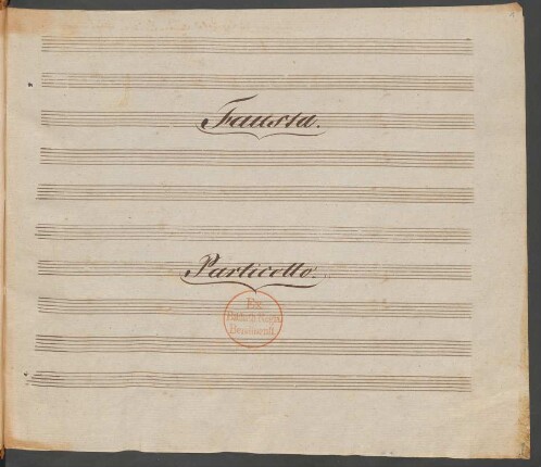 Fausta. Auszüge. Arr.