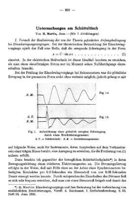 Untersuchungen am Schütteltisch