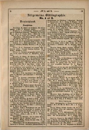 Allgemeine Preß-Zeitung. Bibliographische Blätter der Preßzeitung : allg. Bibliogr. u. Recensionen-Verz. : Annalen d. Presse, d. Literatur u.d. Buchhandels. 1. 1840