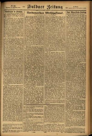 Dritte Ausgabe vom Sonntag, den 14. September 1924.