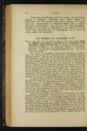 Zur Geschichte des evangelischen R.-U.