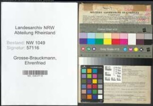 Entnazifizierung Ehrenfried Grosse-Brauckmann , geb. 07.04.1913 (Angestellter)