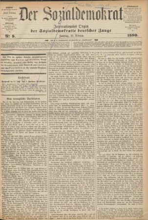 No 8. Sonntag, 22. Februar. 1880.