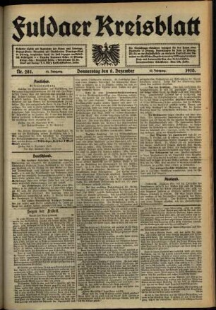 Ausgabe vom Donnerstag, den 08. Dezember 1910.