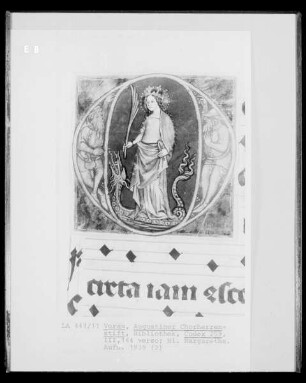 Initiale O: Heilige Margarethe