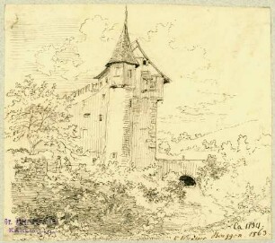 Beuggen Brückenhaus, sogenanntes Storchennest vom Brückentor