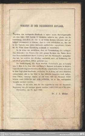 Vorrede zu der dreissigsten Auflage