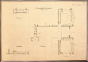 Nationalpolitische Erziehungsanstalt im Weserbergland Schinkelwettbewerb 1941: Grundrisse KG, OG 1:500