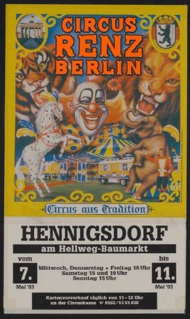 Circus Renz Berlin, Hennigsdorf, 2003