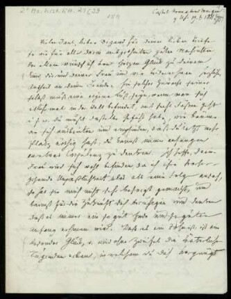 Brief von Wilhelm Grimm an Paul Wigand