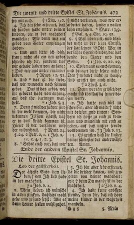 Die dritte Epistel St. Johannis.