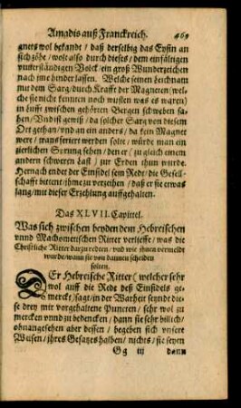 Das XLVII. Capittel. Was sich zwischen beyden dem Hebreischen unnd Machometischen Ritter verlieffe/ ...