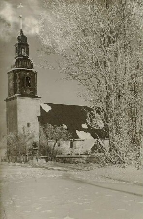 Altenberg-Schellerhau. Dorfkirche Schellerhau (1591/1592, Turm 18. Jahrhundert). Ansicht von Südwesten