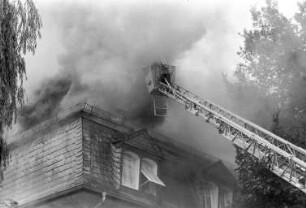 Brand im Dachboden der Villa in der Richard-Wagner-Straße 18