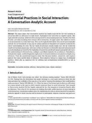Inferential practices in social interaction: a conversation-analytic account
