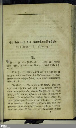 Erklärung der Kunstausdrücke