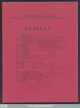 5. Band, Beiheft: Islam-Atlas : [Taf. 64-73, 75-86]