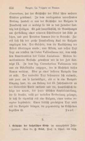 658-663 [Rezension] Brück, Heinrich, Geschichte der katholischen Kirche im neunzehnten Jahrhundert