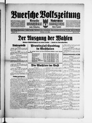 Buersche Volkszeitung. 1922-1933