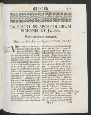 In Festo SS. Apostolorum Simonis Et Judae