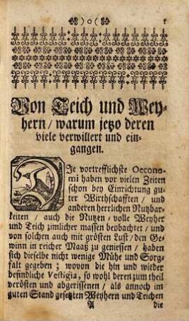 Landwirthschäftlicher Teich- und Weyher-Lust, oder gründliche Information zu edlen Fischerey ...