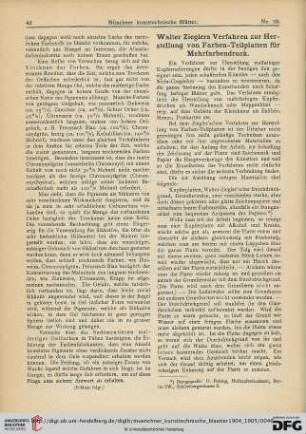 1: Walter Zieglers Verfahren zur Herstellung von Farben-Teilplatten für Mehrfarbendruck [1]