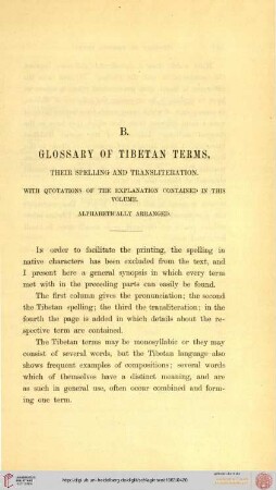 B. Glossary of Tibetan terms