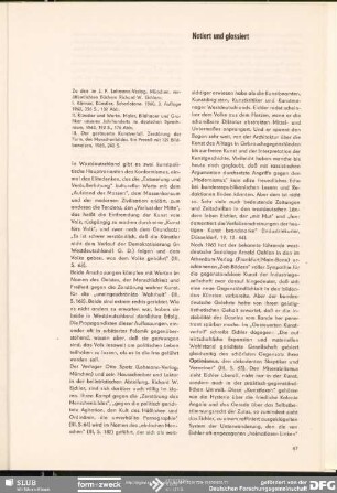 Rezension zu Büchern Richard W. Eichlers : Notiert und glossiert