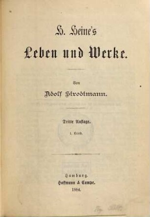 H. Heine's Leben und Werke, 1