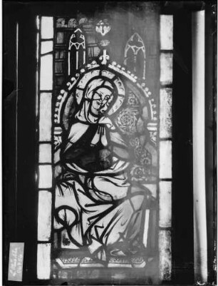 Karlsruhe Schloss - Badisches Landesmuseum Glasmalerei Madonna