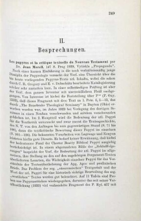 249-250 [Rezension] Merell, Jean, Les papyrus et la critique textuelle du Nouveau Testament