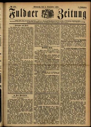 Ausgabe vom Mittwoch, den 04. November 1891.