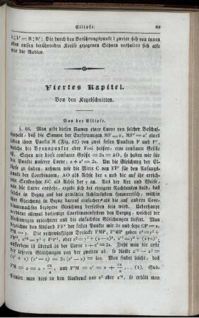 Viertes Kapitel. Von den Kegelschnitten.