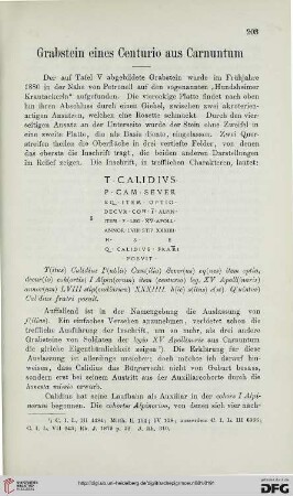 5: Grabstein eines Centurio aus Carnuntum