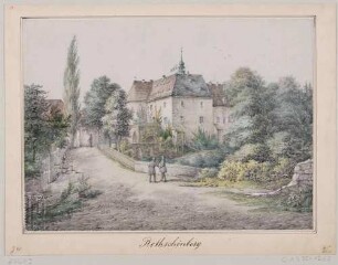 Das Schloss in Rothschönberg (Klipphausen) südlich von Meißen