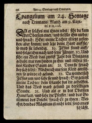 Evangelium am 24. Sontage nach Trinitatis/ ...